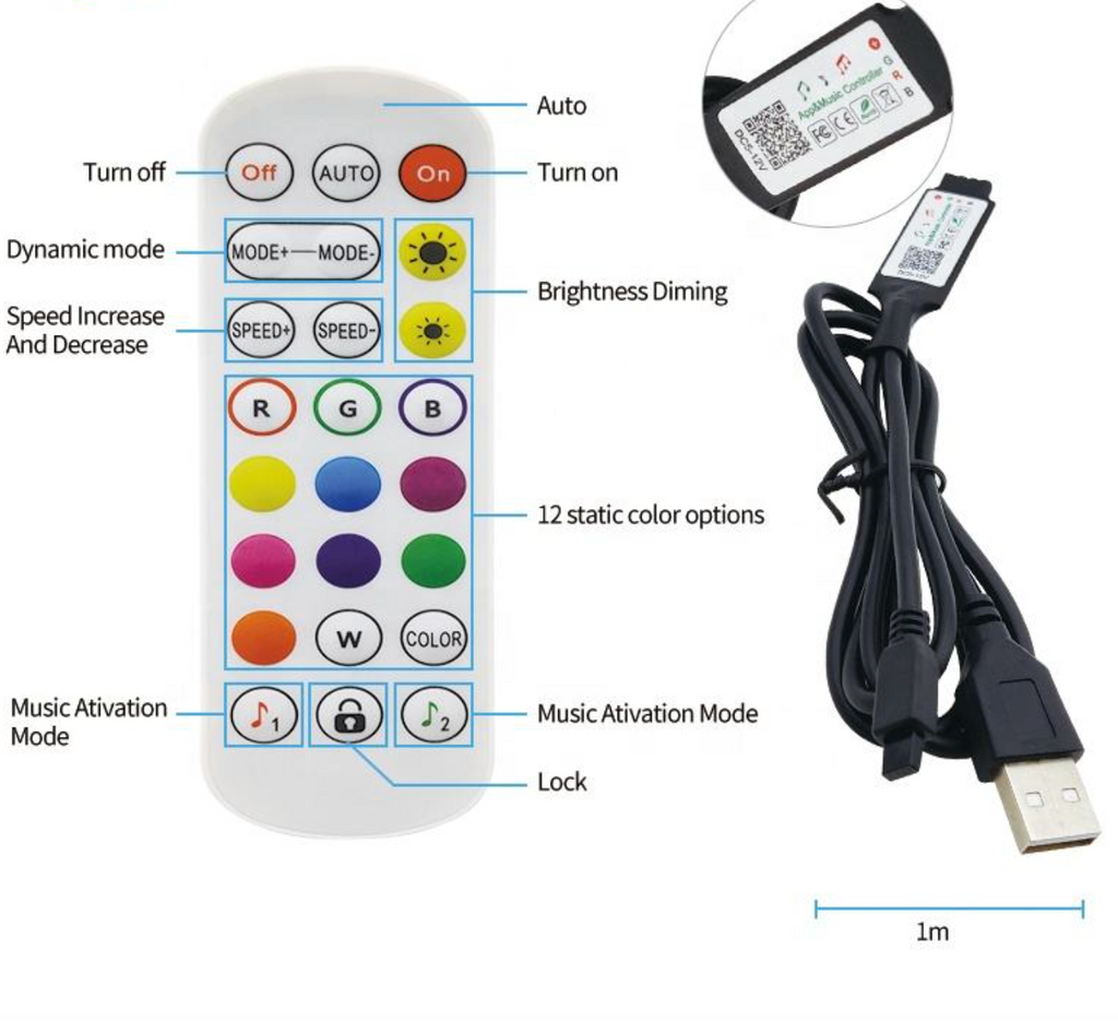✨ USB 5V Flexible LED Light Strip – Versatile Ambient Lighting for Home, Desk & Décor