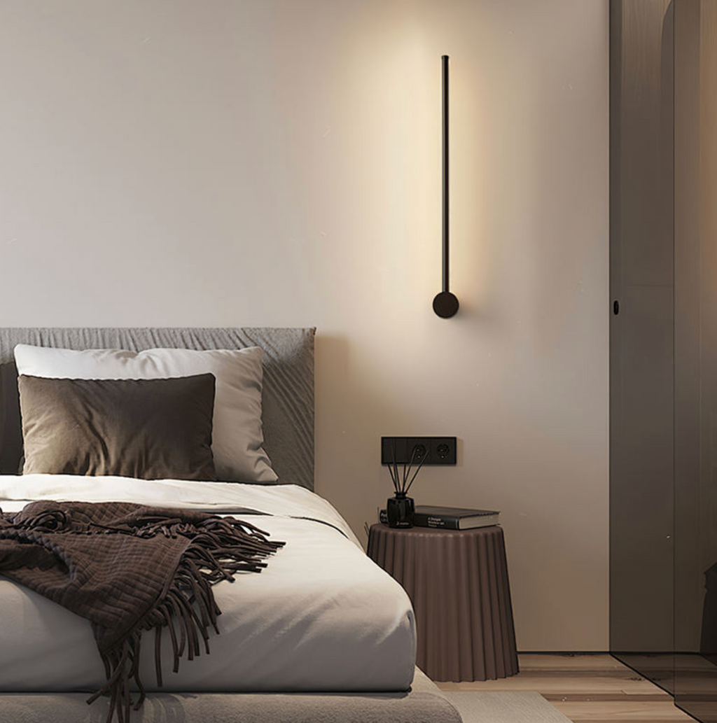 Modern Black Aluminum LED Wall Light – Sleek 9W Contemporary Indoor & Outdoor Lighting