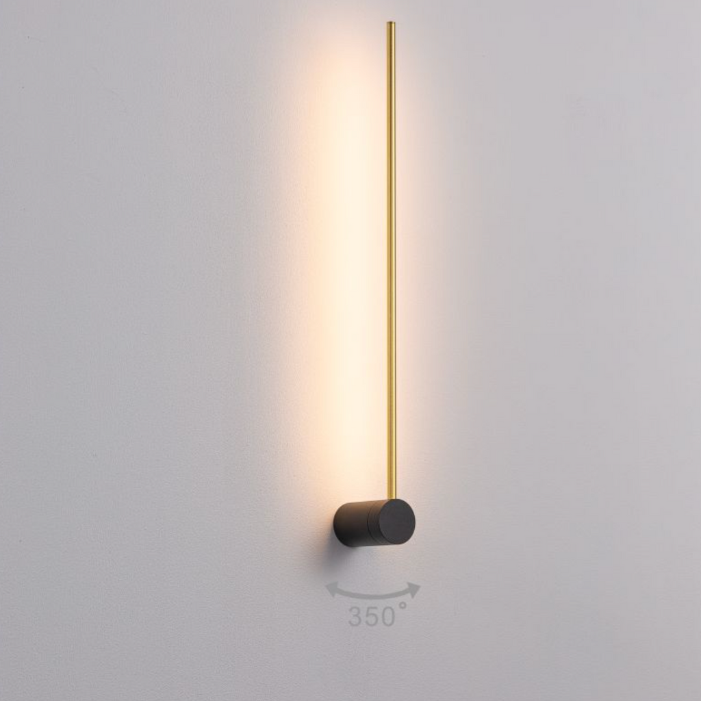 Modern Black Aluminum LED Wall Light – Sleek 9W Contemporary Indoor & Outdoor Lighting