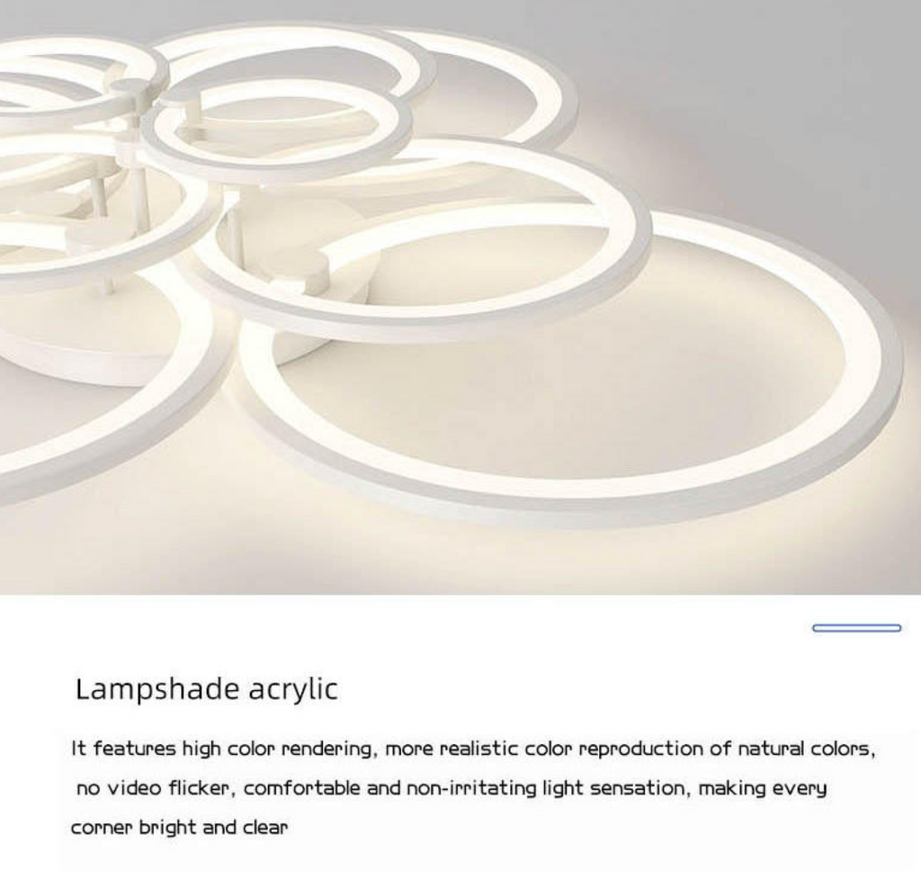 Luxury Dimmable LED Ceiling Light – Elegant Modern Chandelier-Style Lighting with 3000K Warm Glow
