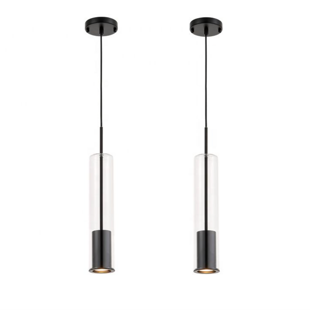 ✨ Modern Cylinder Glass Pendant Light – Elegant Contemporary Ceiling Fixture