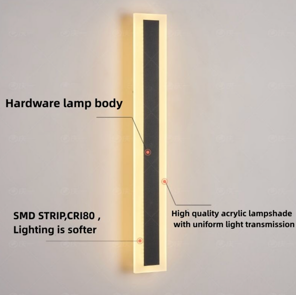 ✨ Waterproof Strip Wall Light – Luxury Modern Lighting Fixture for Elegant Interiors