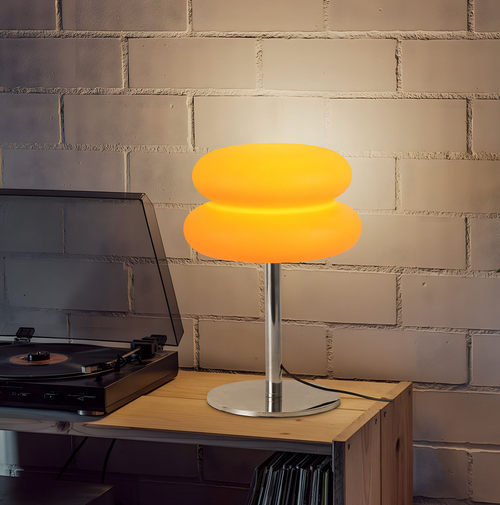 Modern Orange Table Lamp – Stylish Contemporary Accent Light for Elegant Home Décor