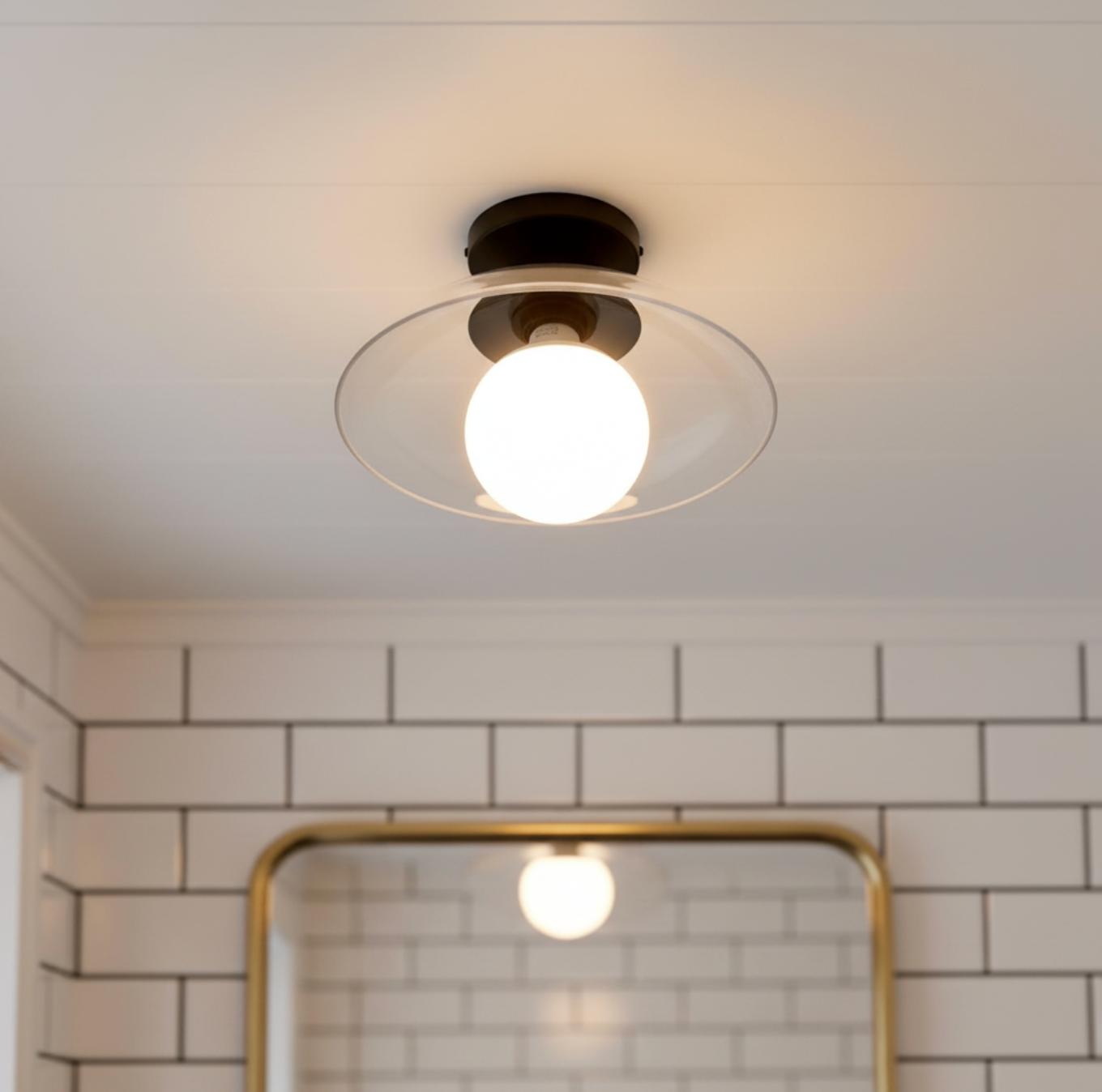 ✨ Farmhouse Glass Pendant Light – Rustic Vintage Ceiling Fixture for Timeless Home Décor