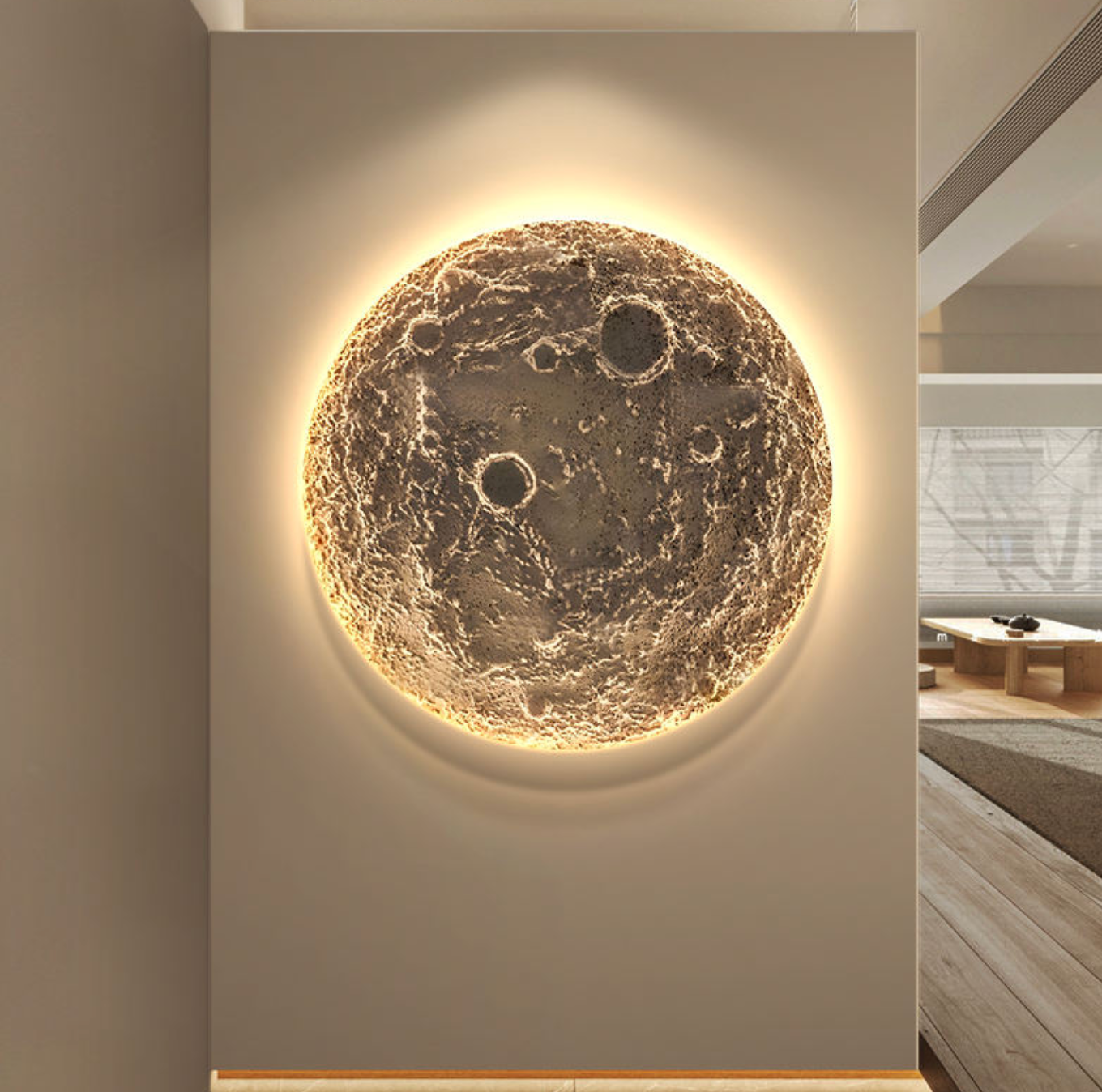 ✨ 3D Moon Wall Lamp – Modern Relief Design for Enchanting Ambient Lighting