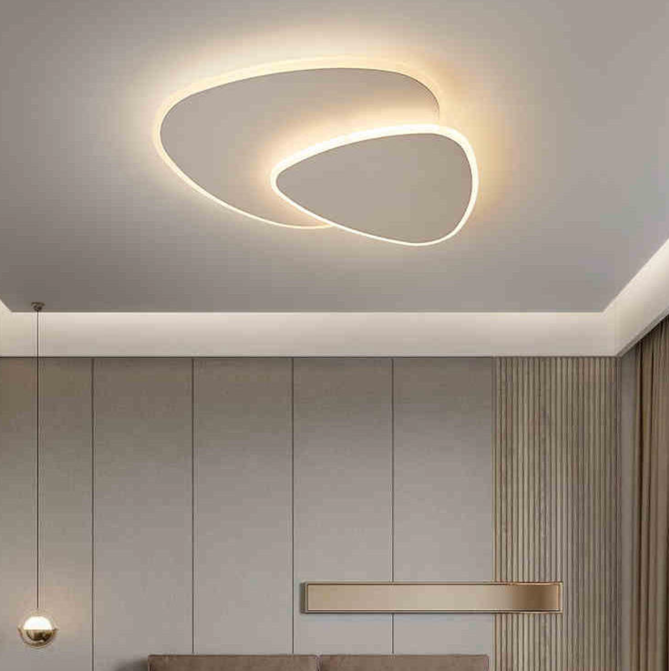 ✨ Modern LED Chandelier – Minimalist Flush Mount Ceiling Light for Elegant Interiors