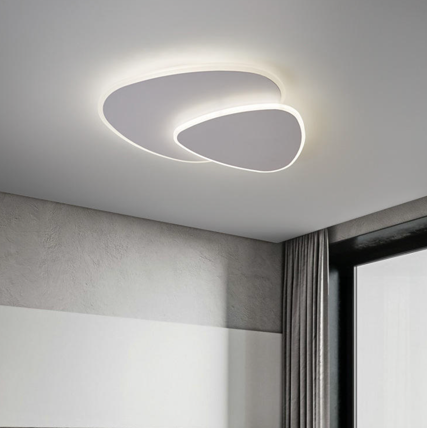 ✨ Modern LED Chandelier – Minimalist Flush Mount Ceiling Light for Elegant Interiors